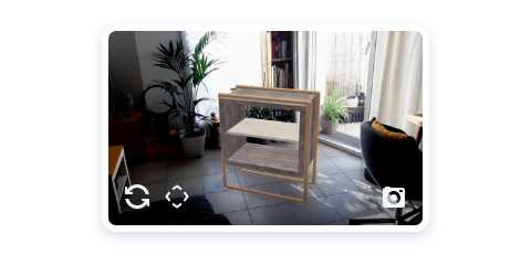 3D furniture visualization in augmented reality with the free 3D mobdeling app Moblo