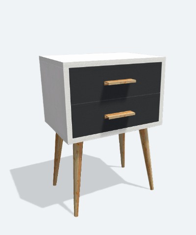 Furniture nightstand. 3D furniture designed with Moblo the free 3D modeling app